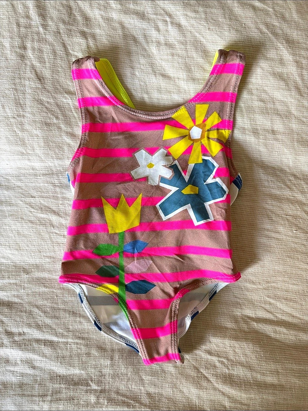 Stella McCartney Kids Graphic Flower Print Swimsuit